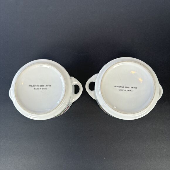 2 Prejecting 2500‎ Limited Bowls With Handles Soup Chowder Dish SHRIMP & LOBSTER - Picture 8 of 14